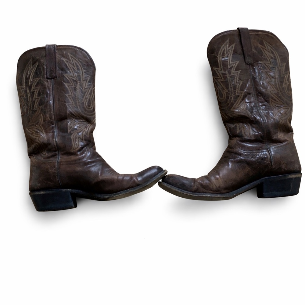 Lucchese Men’s Dark Brown Cowboy Boots Size 11